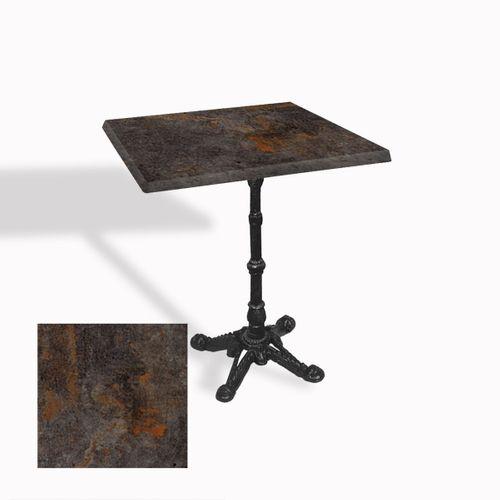 Dockers Çipa 1002 Döküm Ayak Kare Masa 60X60 cm - (Werzalit, Wermodin ve Allzalit Tabla) - Metalic Oxid 3