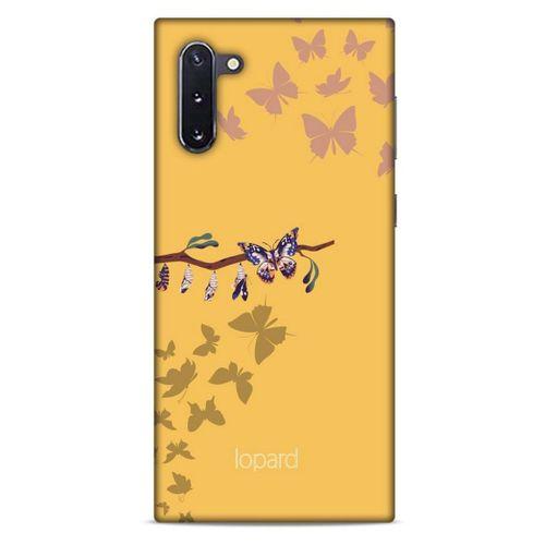 Samsung Galaxy Note 10 Kılıf Kelebek Etkisi (46) Core Armor Kılıf Yeşil Sarı