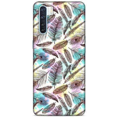 Oppo A91 Kılıf Desenli Özel Seri Tüyler (2) Kabı