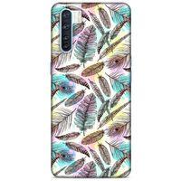 Oppo A91 Kılıf Desenli Özel Seri Tüyler (2) Kabı