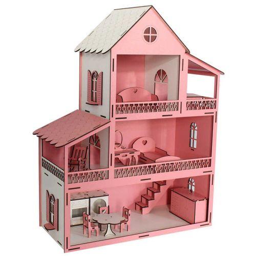 Küçük Pembe Barbie Ev Eşyalı