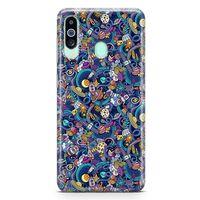 Samsung Galaxy A60 Kılıf Space Doodle Arka Kapak Koruma Desenli Full Koruyucu