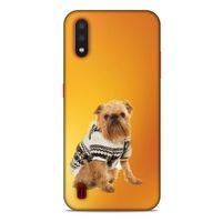 Samsung Galaxy A01 Kılıf Köpek Kıyafetleri (28) Arka Kapak Brüksel Griffonu Hırka