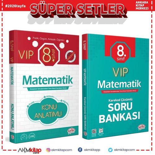 Editör Yayınları 8. Sınıf Matematik VIP Hızlı Konu ve Soru Seti 2 Kitap