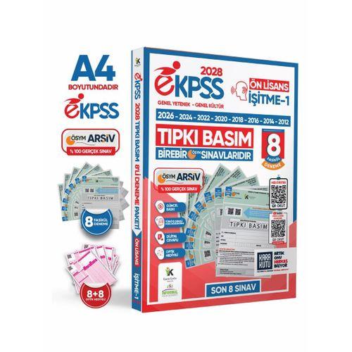 2028 EKPSS Ön Lisans İşitme-1 ÖSYM Çıkmış Soru Tıpkı Basım Soru Kitapçıkları 8li TG Deneme Paketi