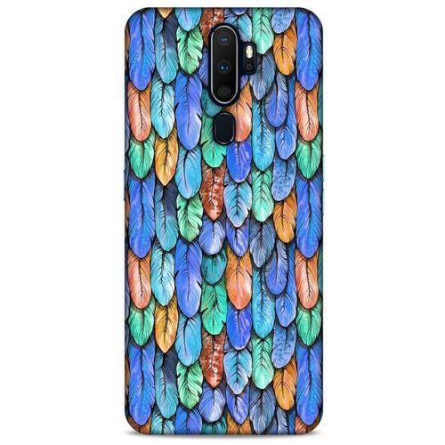 Oppo A5 2020 Kılıf Desenli Özel Seri Tüyler (37) Silicone Cover