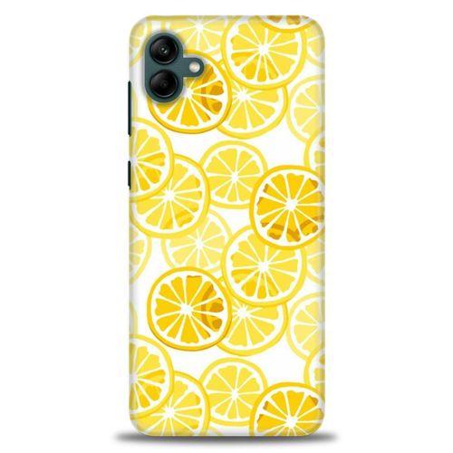 Samsung Galaxy A04 Kılıf HD Baskılı Kılıf - Sarı + Tam Ekran Koruyucu