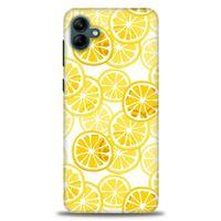 Samsung Galaxy A04 Kılıf HD Baskılı Kılıf - Sarı + Tam Ekran Koruyucu