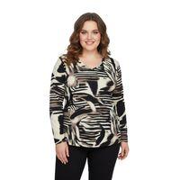 Kadın V Yaka Modelli Baskılı Bluz BGL-ST05108