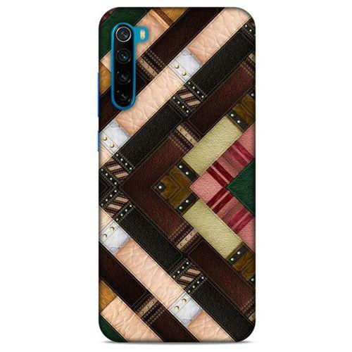 Xiaomi Redmi Note 8T Kılıf Patchwork (7) Telefon Kılıfı Koyu Kahverengi