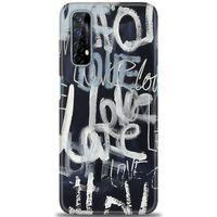 Realme 7 Kılıf HD Baskılı Kılıf - Gri Love + Tam Ekran Koruyucu