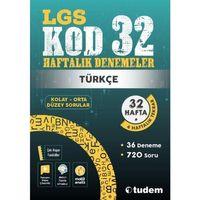 8. Sınıf Türkçe Kod 32 Haftalık Denemeleri Tudem Yayınları