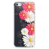 Apple iPhone 5s Kılıf Papatyalar Acarken Arka Kapak Koruma Desenli Full Koruyucu