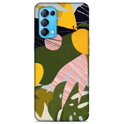 Lopard Oppo Reno 5 5G Uyumlu Kılıf Soyut Sanat (33) Baskılı Hybrid Kılıf