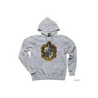 Harry Potter Hufflepuff Gri Kapşonlu Sweatshirt Hoodie