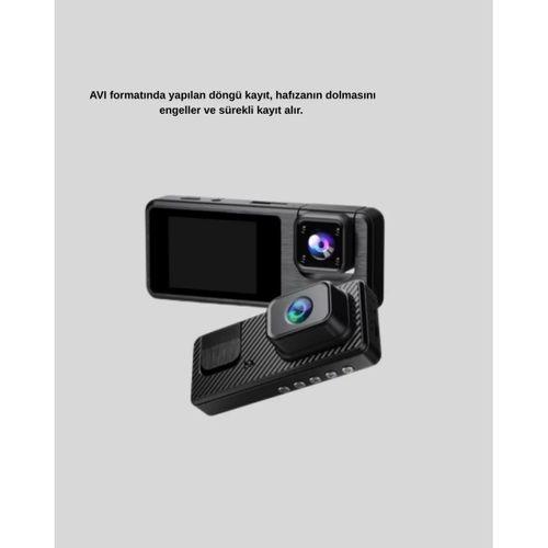 Full Hd 3'lü Araç Kamerası Geri Görüş Destekli Park Modlu 1080p Dvr