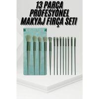 13 Parça Taşınabilir Kılıflı Profesyonel Makyaj Fırça Seti Pudra Allık Fondöten Fırçası