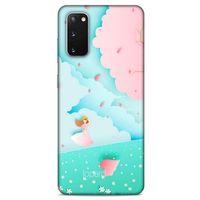 Samsung Galaxy S20 Kılıf Pastel Renkler (45) Liquid Air Kılıf Mavi Toz Pembe