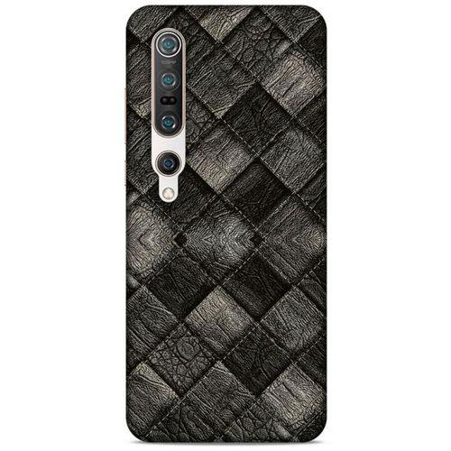 Xiaomi Mi 10 Pro Kılıf Patchwork (25) Antişok Kapak Siyah Gri