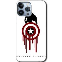 iPhone 13 Pro Kılıf Baskılı Kapak - Captain Amerika +Tam Ekran Koruyucu