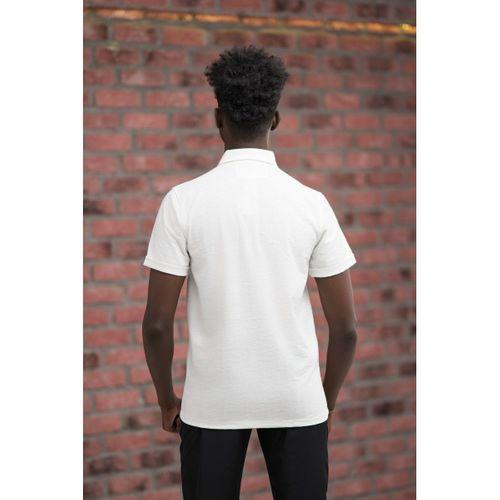 Advante Regular Fit Likralı Kendinden Desenli Polo Yaka T-shirt