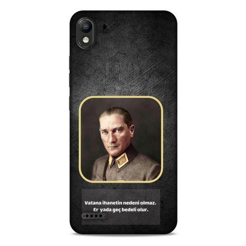 LG K20 2019 Kılıf Atatürk (3) Kapak Antrasit