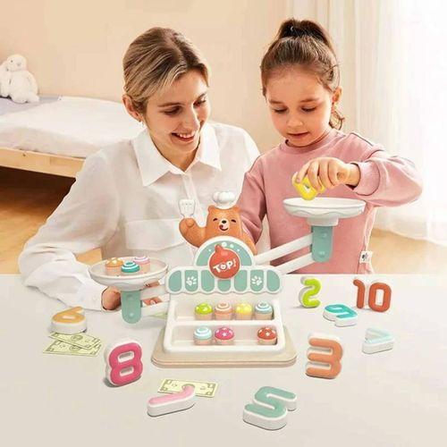 Çocuk Eğitici Oyuncak3905 SUN-Ahşap Manyetik Terazi Alışveriş Oyunu