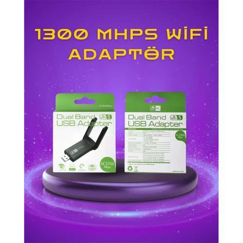 Yüksek Hızlı 1200 Mbps Çift Bant Usb Wifi Adaptör – Güçlü Sinyal, Geniş Uyumluluk
