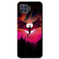 Oppo Reno 4 Lite Kılıf HD Desen Baskılı Arka Kapak - Dragon Night + Kırılmaz Cam