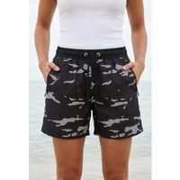 Deniz Şortu Fermuarlı Cepli File Astarlı Hızlı Kuruyan Premium - Siyah