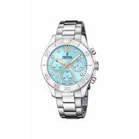 Festina F20603/4 Quartz Çelik Gri Mavi Kadran 39 mm Kadın Kol Saati