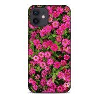 Lopard Apple iPhone 12 Uyumlu Kılıf Bahar (40) Fit Silikon Kılıf Koyu Pembe