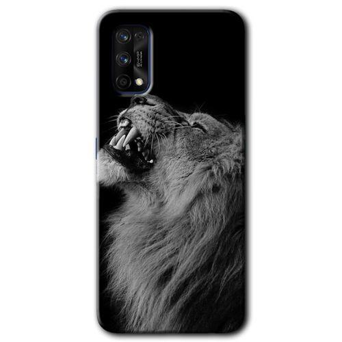 Realme 7 Pro Kılıf HD Desen Baskılı Arka Kapak - Lion + Kırılmaz Cam