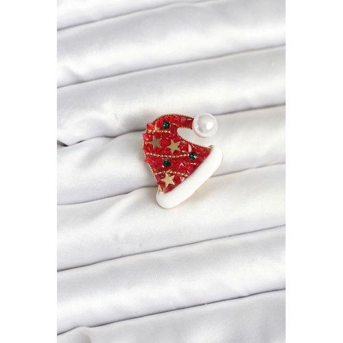 Kırmızı Şapka Model Yılbaşı Temalı Broş