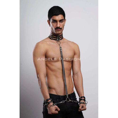 Fantazi Erkek Tasma Bileklik Takım, Choker - Bileklik Takım - APFTM56