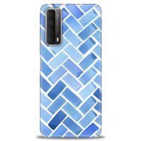 Huawei P Smart 2021 Kılıf HD Baskılı Kılıf - Mavi + Tam Ekran Koruyucu