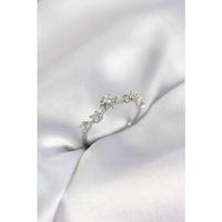 Gümüş Renk Gece Temalı Zirkon Taşlı Kadın Yüzük