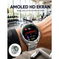 Amoled Smartwatch Harita Modlu Bluetooth Aramalı 3 Değiştirilebilir Kayışlı Yeni Nesil