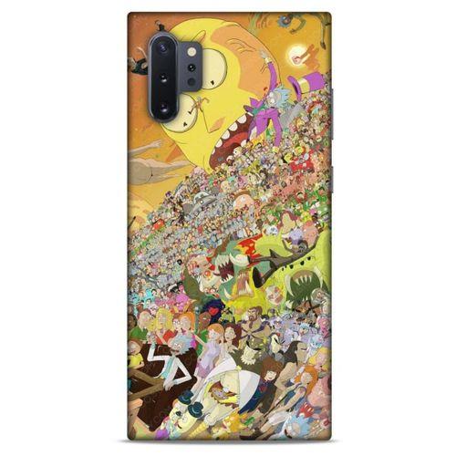 Samsung Galaxy Note 10 Plus Uyumlu Kılıf Rick And Morty (37) Silicone Cover Slick Morty