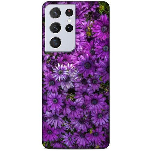Samsung Galaxy S21 Plus Uyumlu Kılıf Mor Delisi (39) Liquid Crystal Kılıf Çiçekler