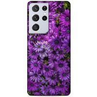 Samsung Galaxy S21 Plus Uyumlu Kılıf Mor Delisi (39) Liquid Crystal Kılıf Çiçekler