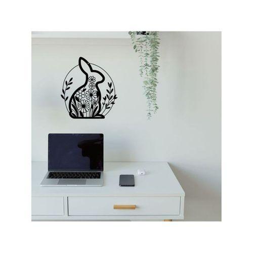 Bahar Dekorasyonu için Çiçekli Tavşan Duvar veya Pencere Süsü (Bu ürün Sadece Plastik parçadır - Almadan Önce Soru Sorabilirsiniz)