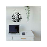 Bahar Dekorasyonu için Çiçekli Tavşan Duvar veya Pencere Süsü (Bu ürün Sadece Plastik parçadır - Almadan Önce Soru Sorabilirsiniz)