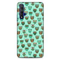 Baykuşlar (23) Desenli Silikon Kapak Telefon Kabı Huawei P Smart S Y8P Kılıf