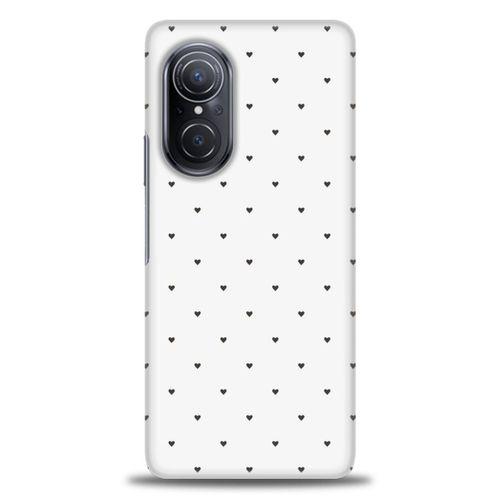 Huawei Nova 9 SE Kılıf HD Baskılı Kılıf - Minik Siyah Kalp + Tam Ekran Koruyucu