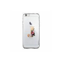iPhone 6 / 6s Şeffaf Kılıf Gold Renkli Çiçekli J Harfli Desenli