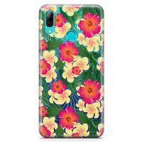 Huawei Y7 2019 Kılıf Kanada Çiçekleri Arka Kapak Koruma Desenli Full Koruyucu