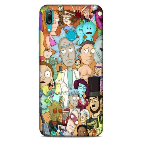 Huawei Y7 Prime 2019 Uyumlu Kılıf Rick And Morty (35) Fit Design Kılıf Cop Rick