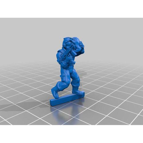 Güvenlik askerini kafa yengeç ile birleştirin - 28mm minyatür - 5135854