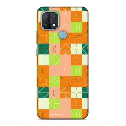 Oppo A15 Uyumlu Kılıf Insomnia (48) Bumper Kılıf Fıstık Yeşili Turuncu